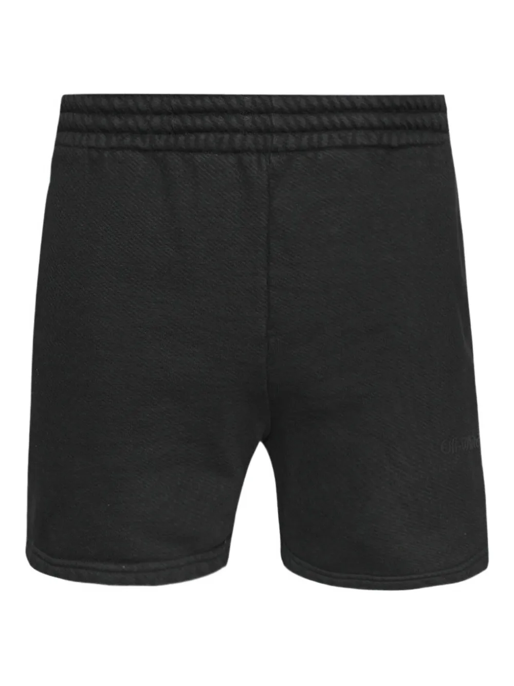 Off-white Drawstring-waist Track Shorts In Black