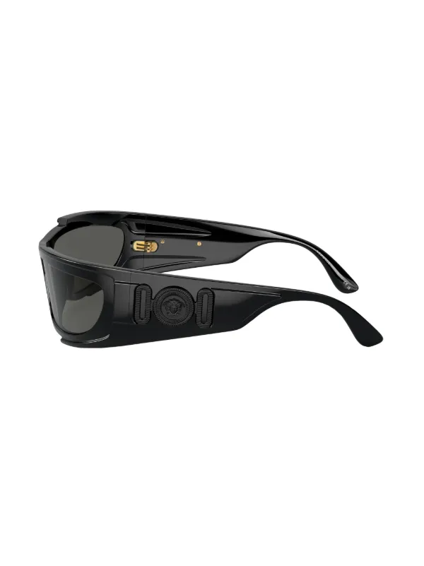 Versace Eyewear スクエアフレーム サングラス | ブラック