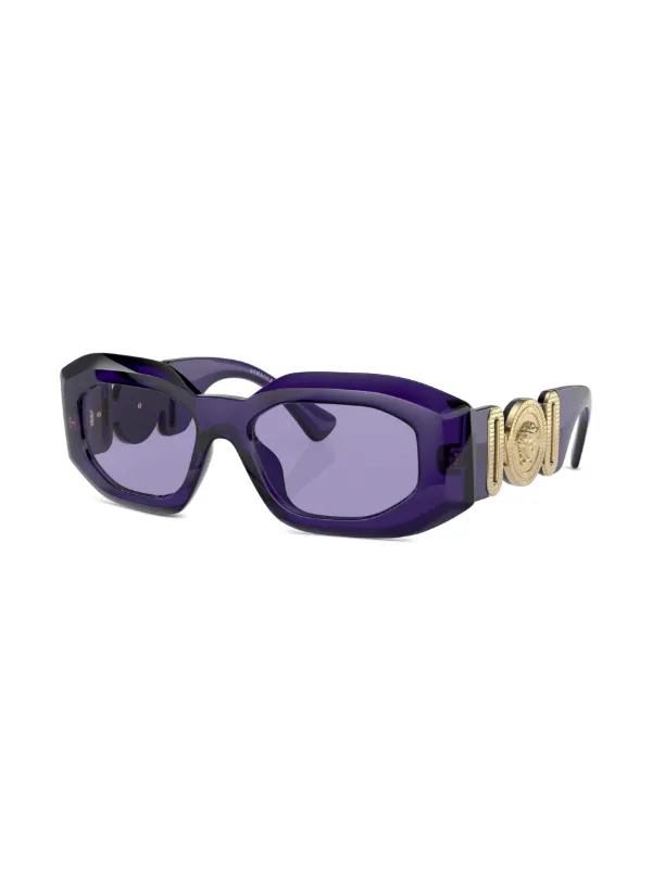 Versace Eyewear Lunettes De Soleil à Monture Géométrique Violet