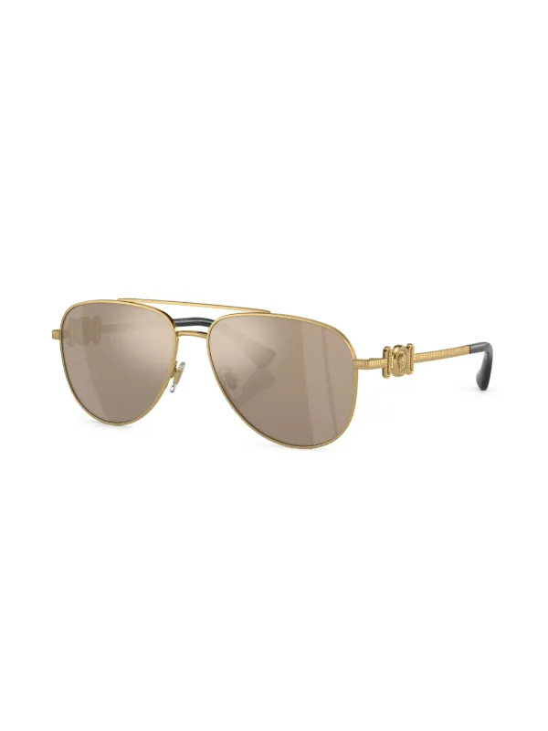 Versace Kids logo-plaque pilot-frame Sunglasses | Gold  display picture 1