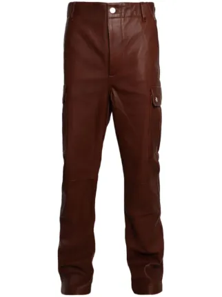 AMIRI フレア レザーカーゴパンツ | ブラウン | FARFETCH JP
