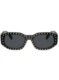 Versace Eyewear Biggie stud-embellished sunglasses - Black