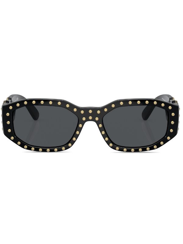Versace Eyewear Biggie stud-embellished Sunglasses - Farfetch