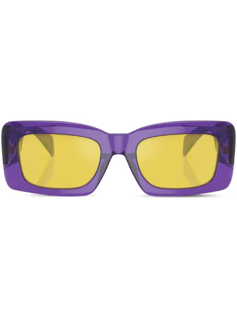 Versace Eyewear Greca-detail rectangle-frame sunglasses