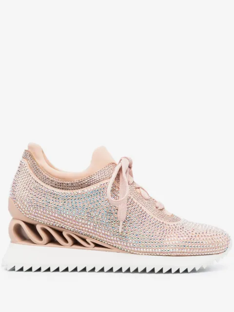 Le Silla Reiko Wave crystal-embellished sneakers