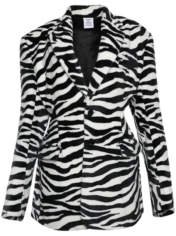 VETEMENTS Blazer Mit Zebra-Print | Wei? | FARFETCH DE