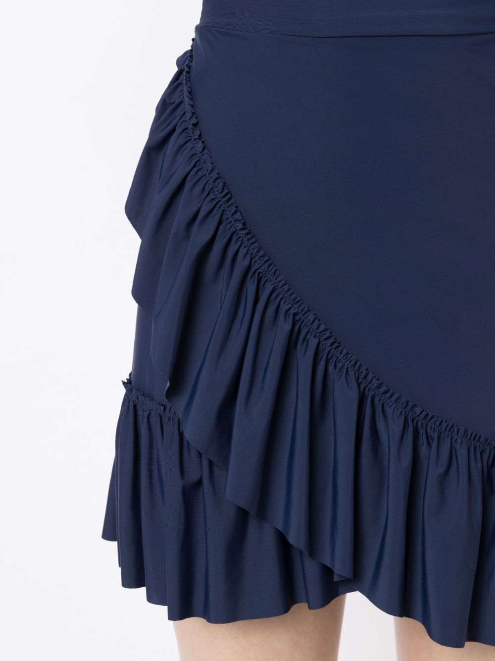 Shop Lygia & Nanny Laurita Ruffled-hem Skirt In Blue