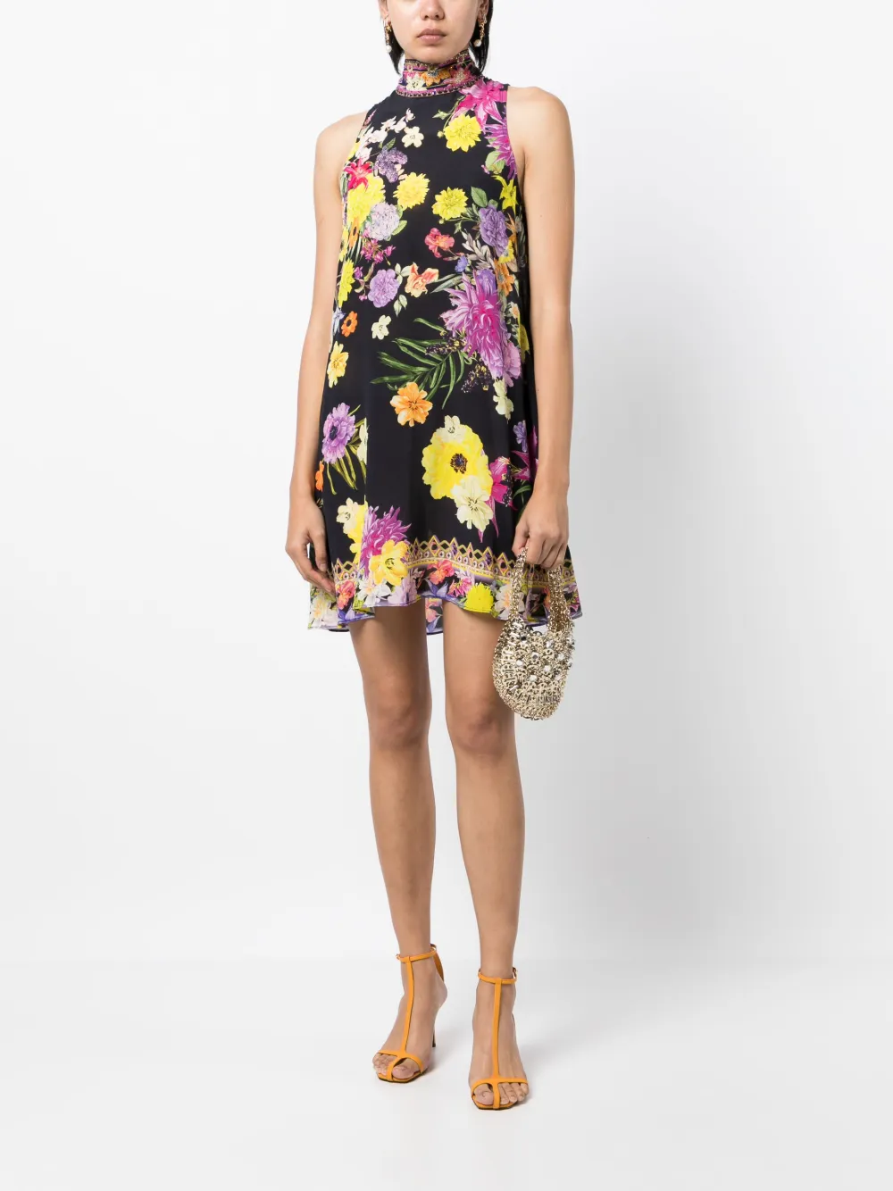 Camilla Jurk met bloemenprint - Veelkleurig