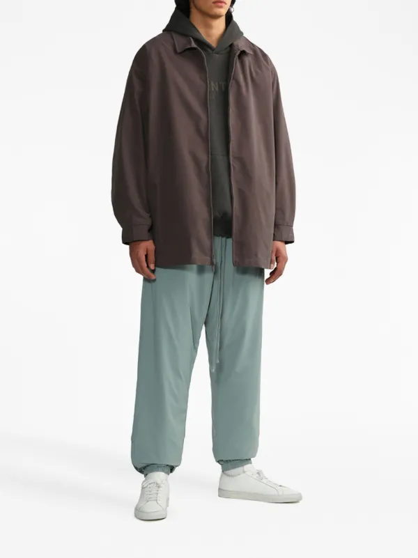 FEAR OF GOD ESSENTIALS zip-up Shirt Jacket | Purple | FARFETCH OM