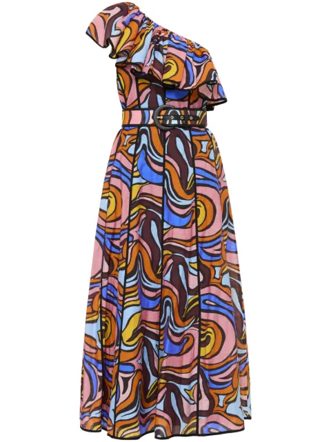 Rebecca Vallance Chiquita one-shoulder midi dress