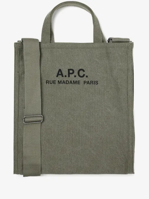 A.P.C. logo-print cotton tote bag