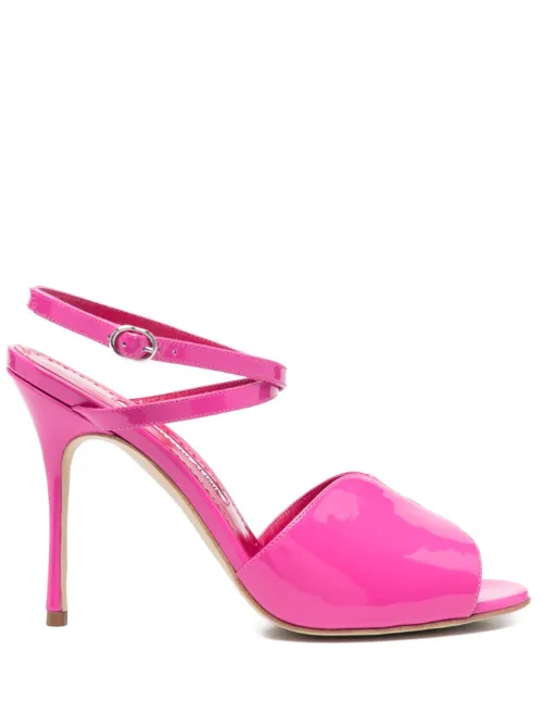 Sandales 110 mm à fini scintillant - Manolo Blahnik - Modalova