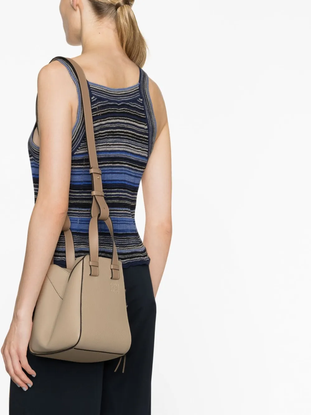 Loewe Hammock Grained Tote Bag In Neutrals