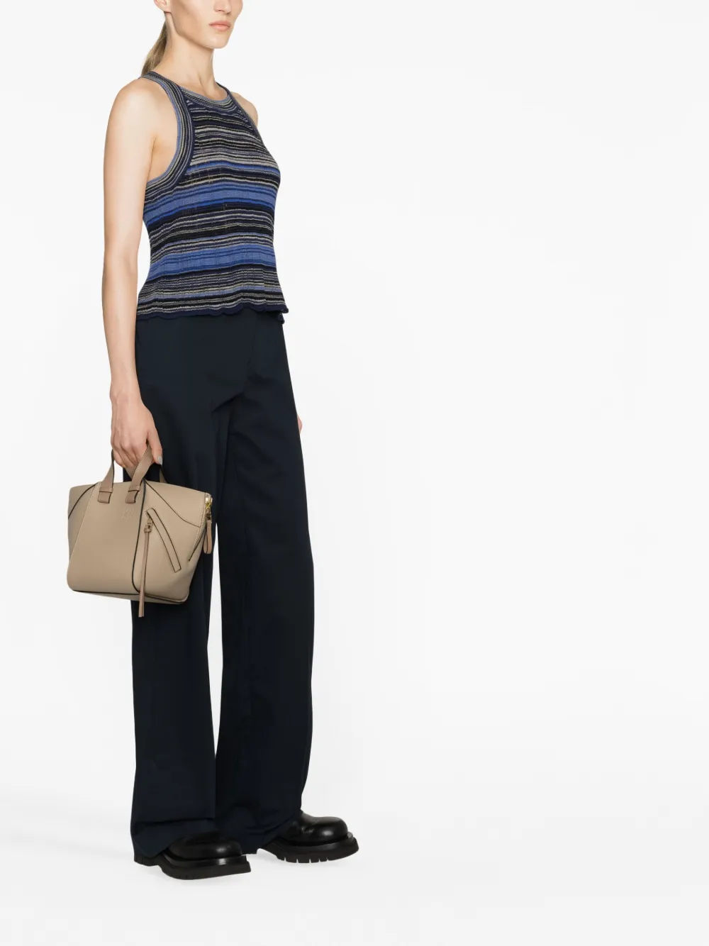 LOEWE Hammock bewerkte shopper - Beige