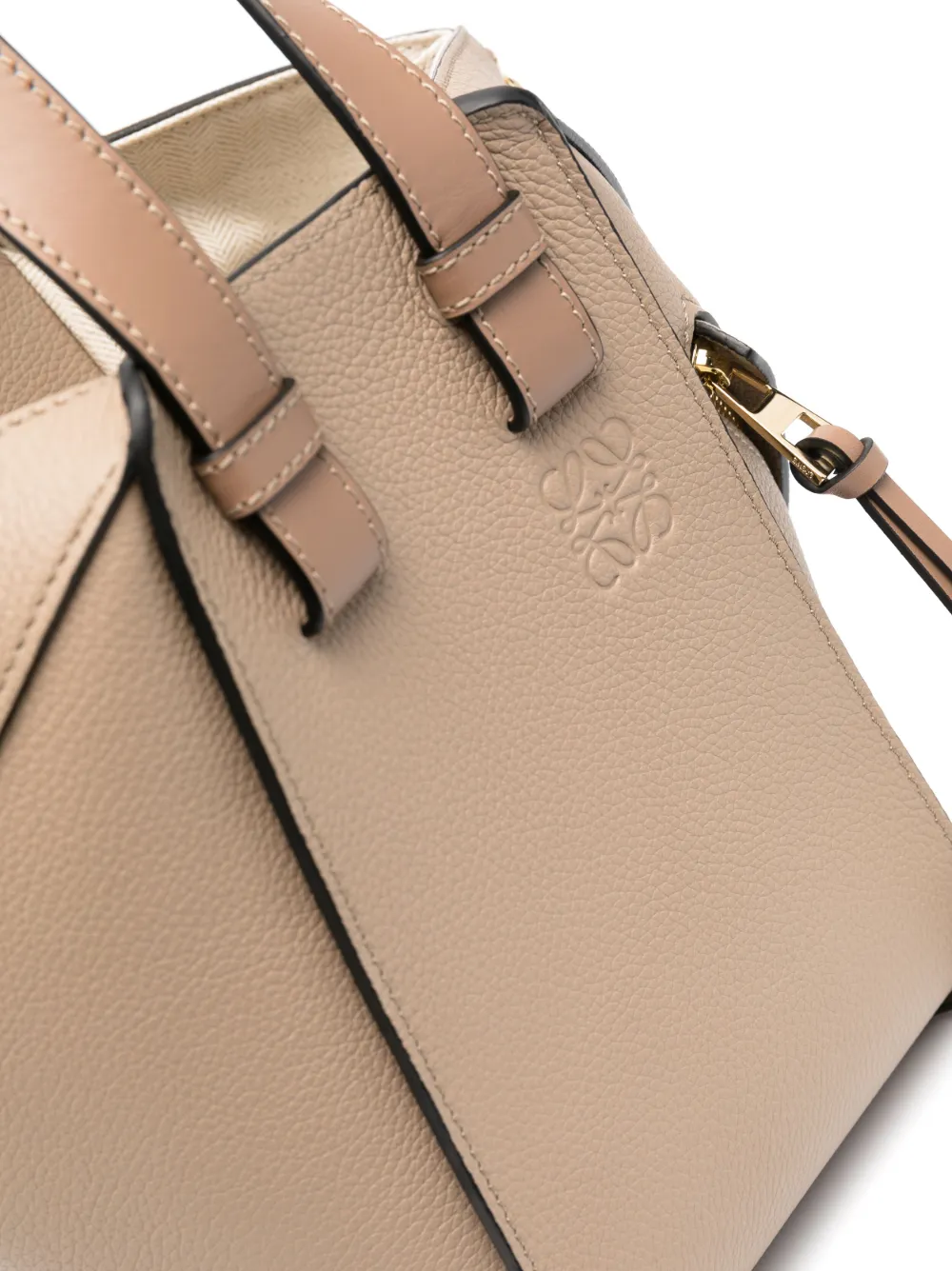 Loewe Hammock Grained Tote Bag In Neutrals