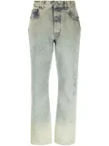 Off-White washed denim straight-leg jeans - Green