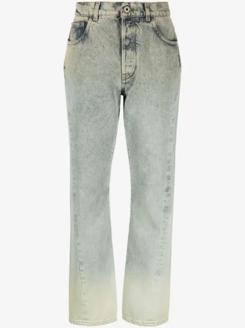 Off-White washed denim straight-leg jeans