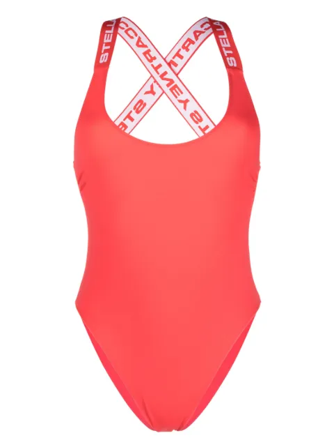 Stella McCartney logo-strap swimsuit Women