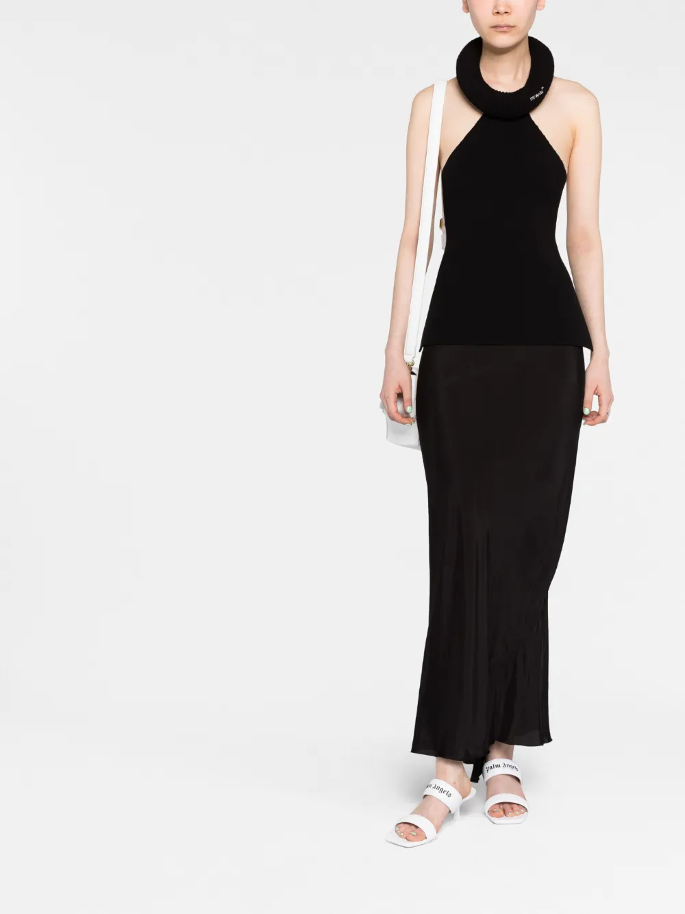 Shop Off-white Tubular Open-back Top In Schwarz