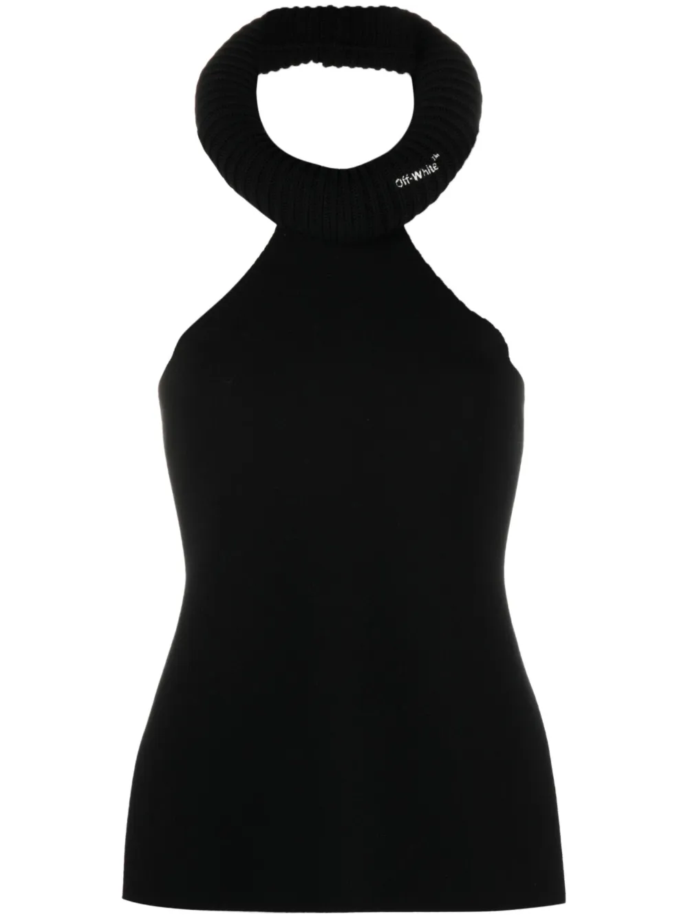 Shop Off-white Tubular Open-back Top In Schwarz