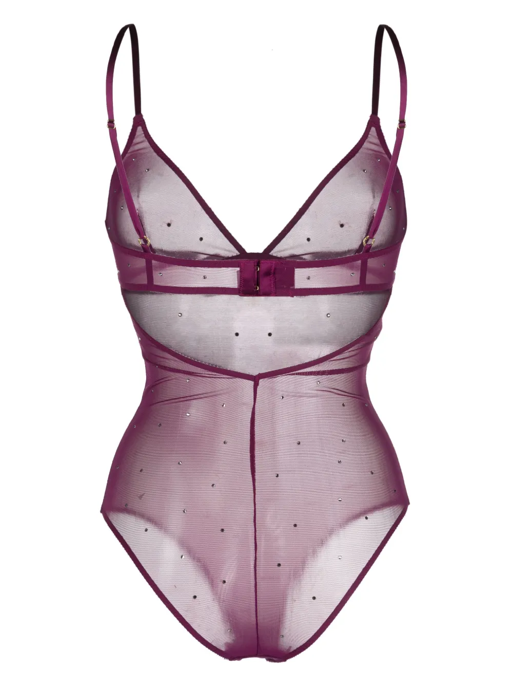 Stella McCartney Body met kristallen - Paars