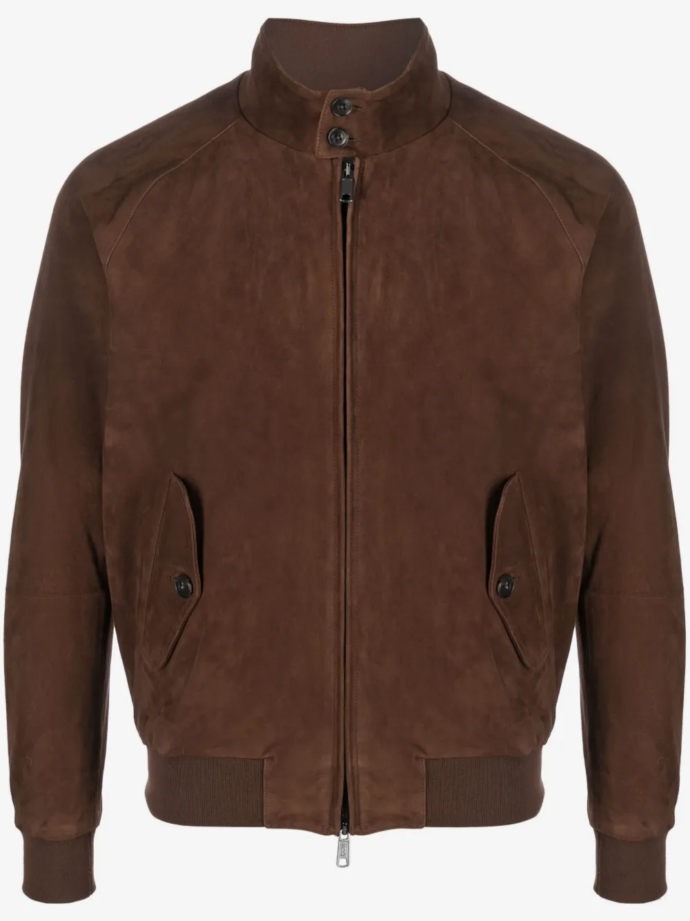 Baracuta G9 Harrington panelled suede jacket | Brown | Image 1