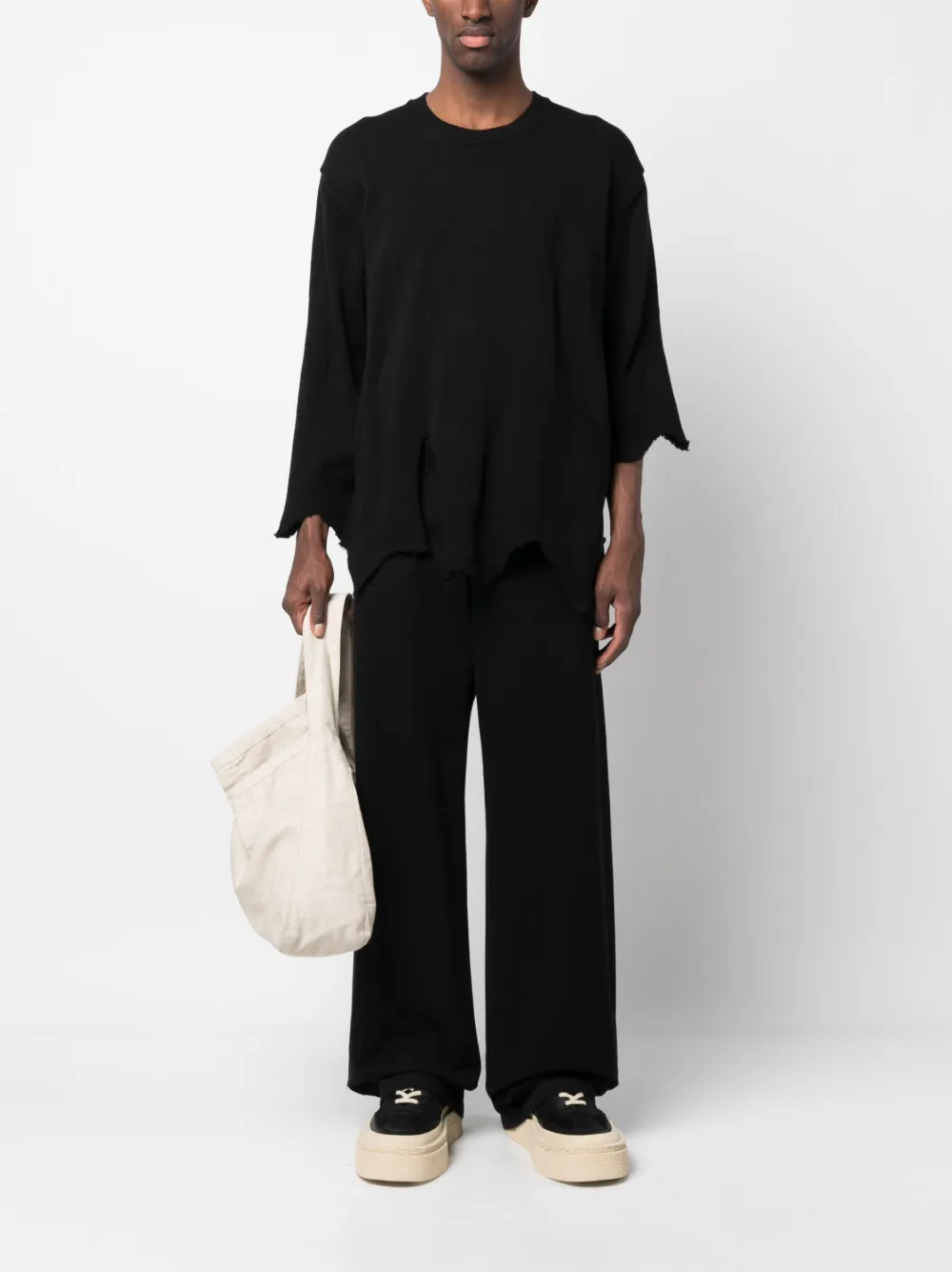 Black Comme Des Garçons Oversized T-shirt - Zwart