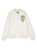 Barrow kids emoji-print bomber jacket - Neutrals