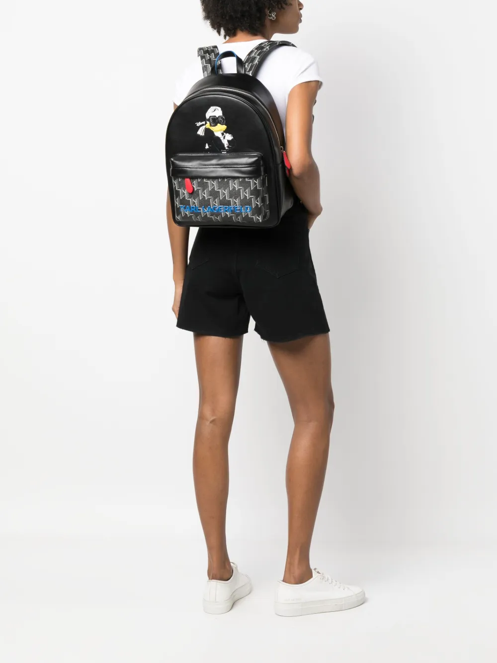 Karl Lagerfeld x Disney rugzak met logoprint - Zwart