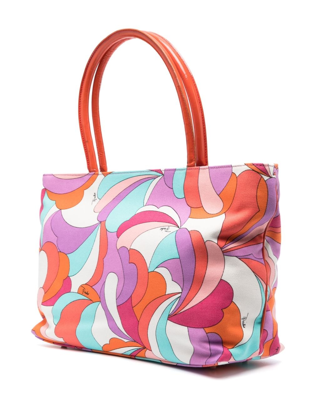 Pre-owned Pucci 2010 Geometric-print Tote Bag In Red