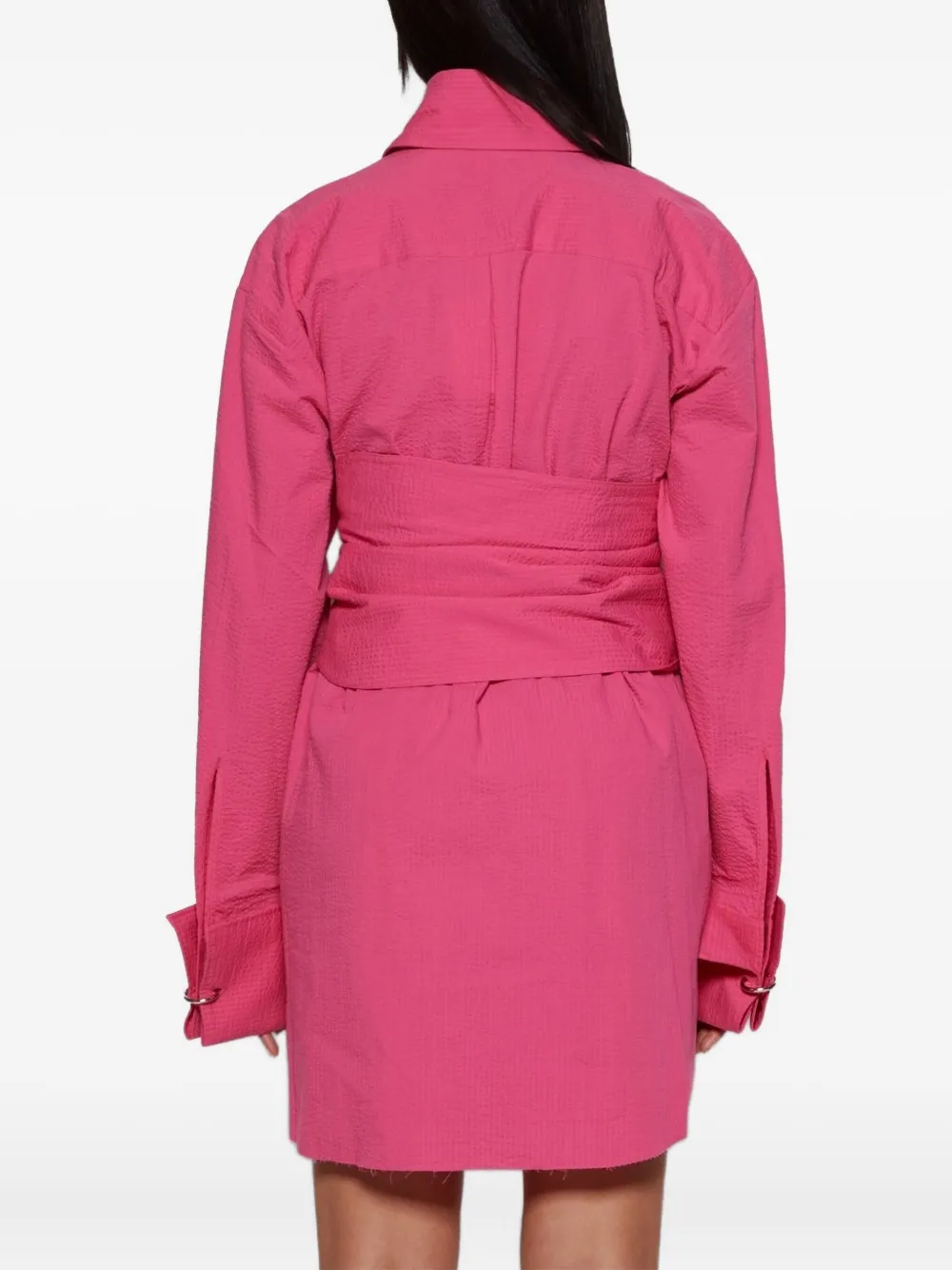 Marques' Almeida Cotton Shirt Midi Dress In Pink