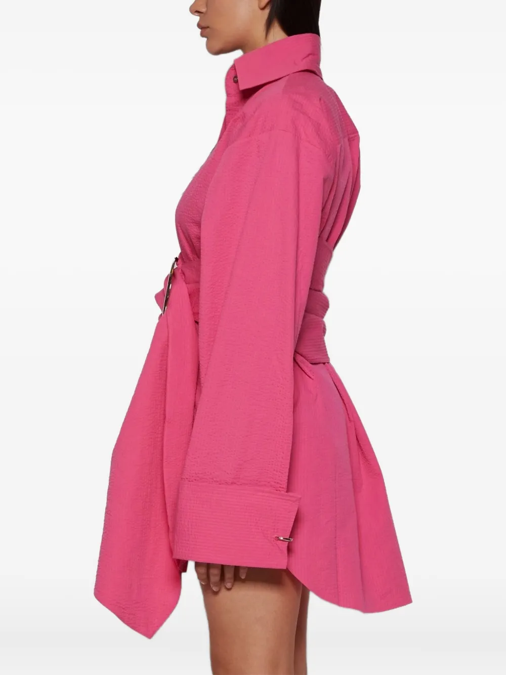 Marques' Almeida Cotton Shirt Midi Dress In Pink