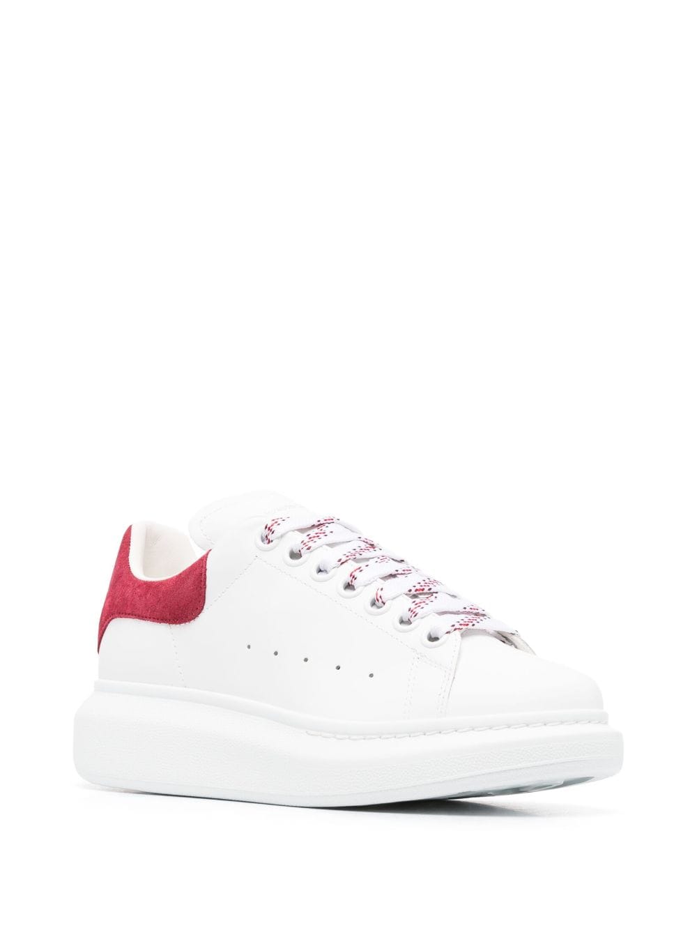 Shop Alexander Mcqueen Lace-up Flatform Sneakers In White