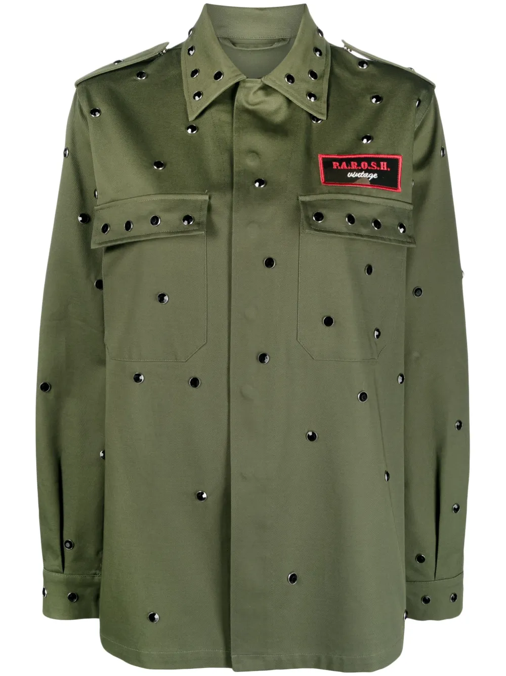 P.A.R.O.S.H. graphic-print shirt jacket - Green