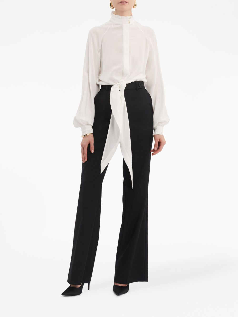 Rebecca Vallance Sloane long-sleeve silk blouse - Beige