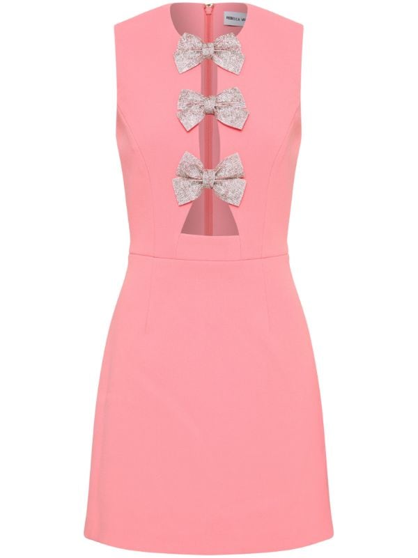 Rebecca Vallance Brittany Bow Mini Dress | Pink | Size 6 | Shopbop
