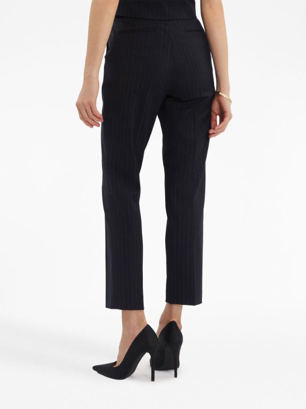 Pinstripe tapered sales trousers women's