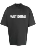 We11done logo-print cotton T-shirt - Grey