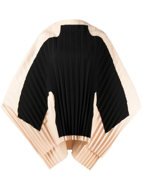 A.W.A.K.E. Mode colour-block pleated blouse