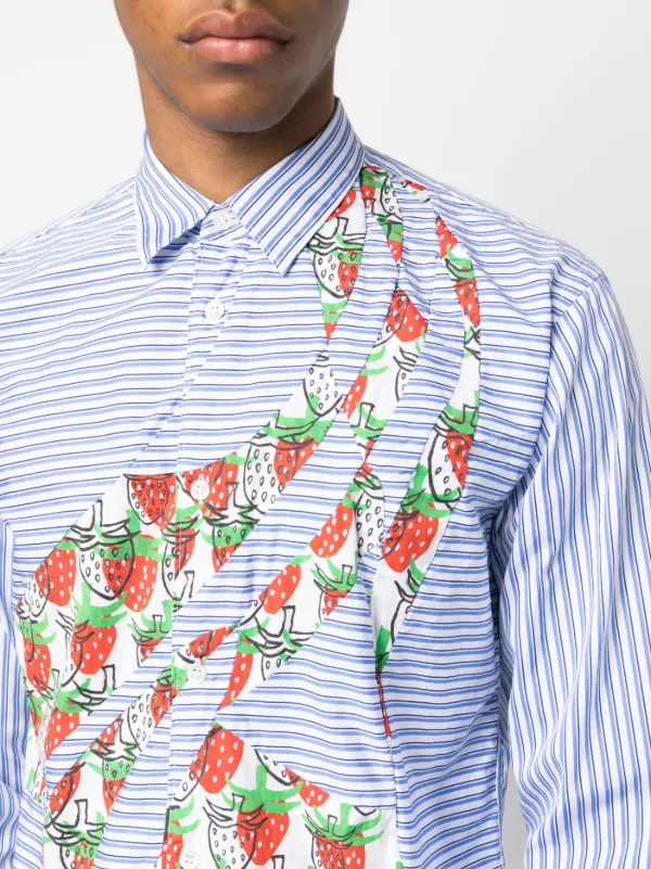 COMME des GARCONS SHIRT ペイントシャツ フランス製 Comme Des Garçons Shirt グラフィック シャツ | ブルー | FARFETCH JP