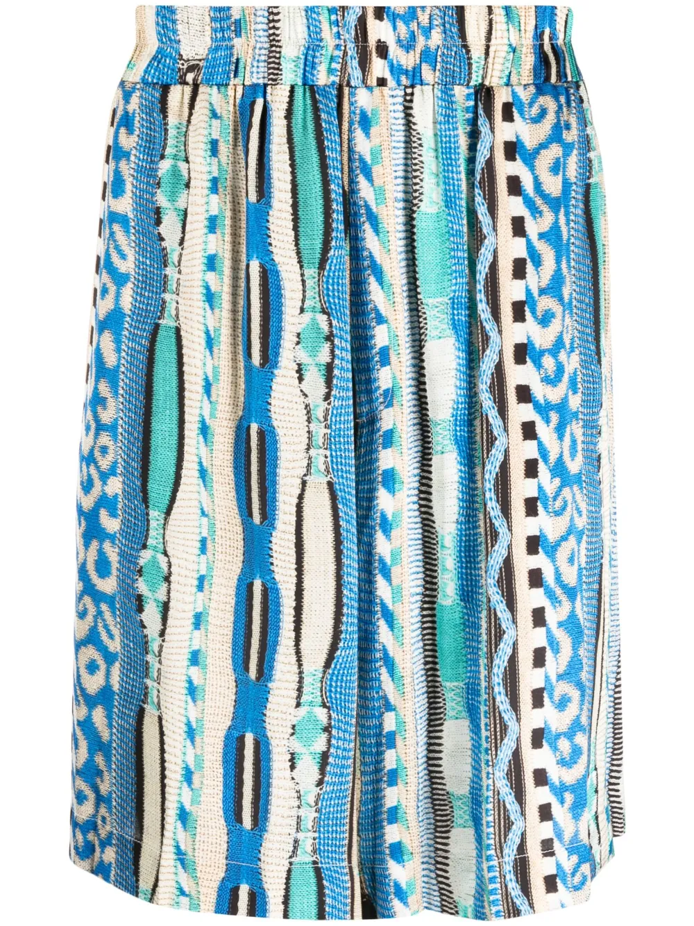 Laneus graphic-print bermuda shorts - Blue