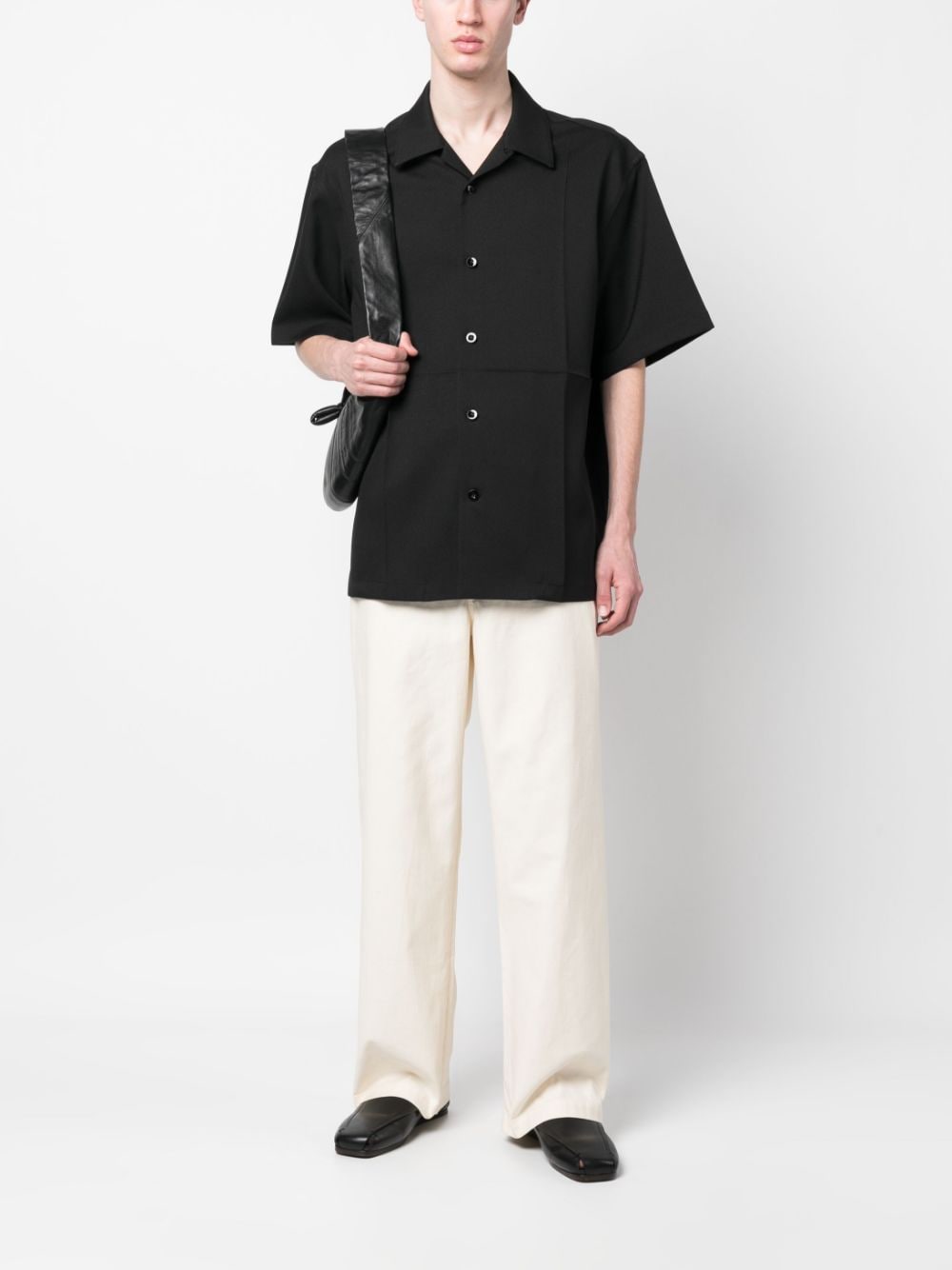Jil Sander short-sleeve pressed-crease Bowling Shirt - Farfetch
