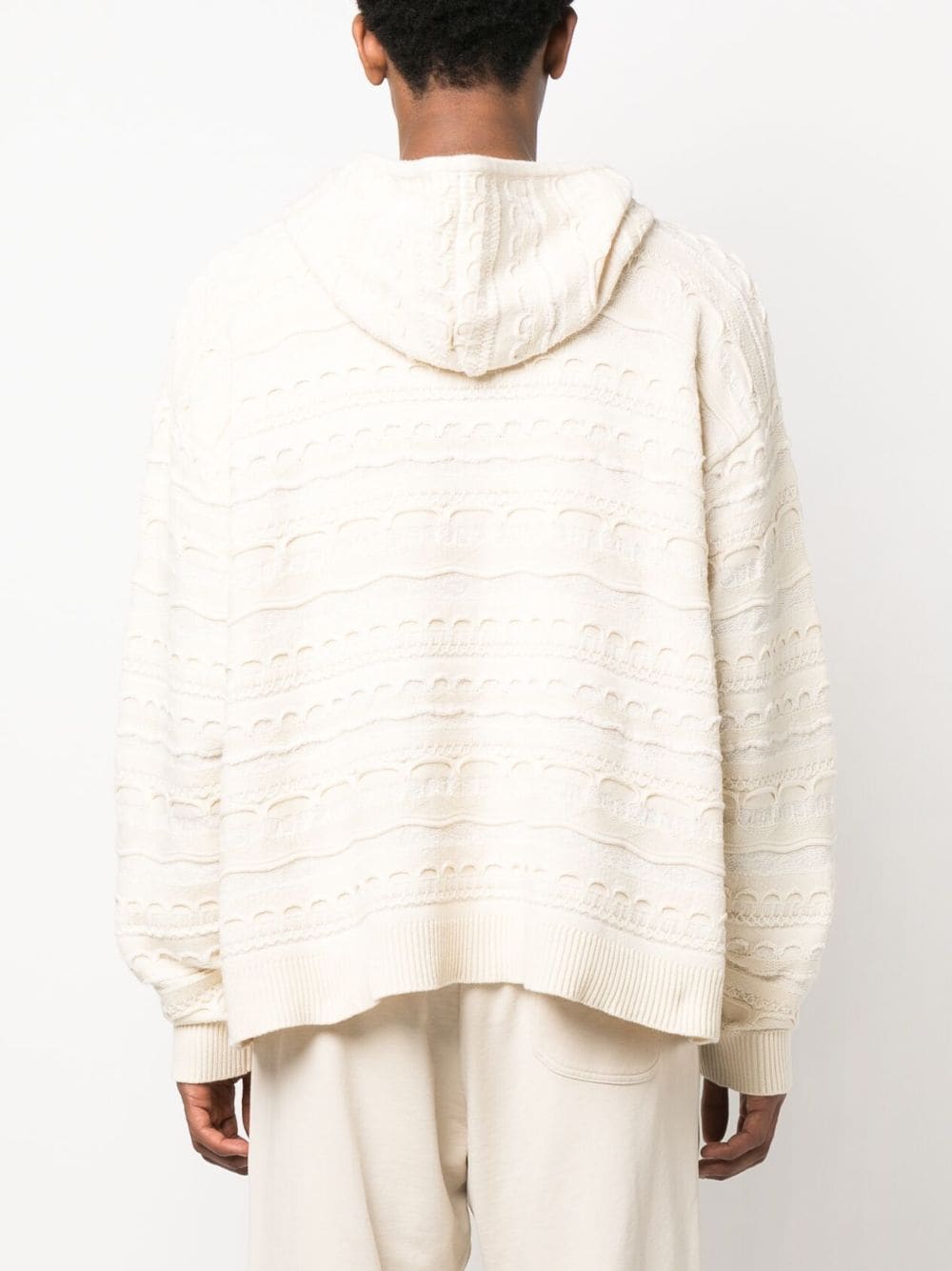 Shop 424 Zip-up Long-sleeve Hoodie In Nude