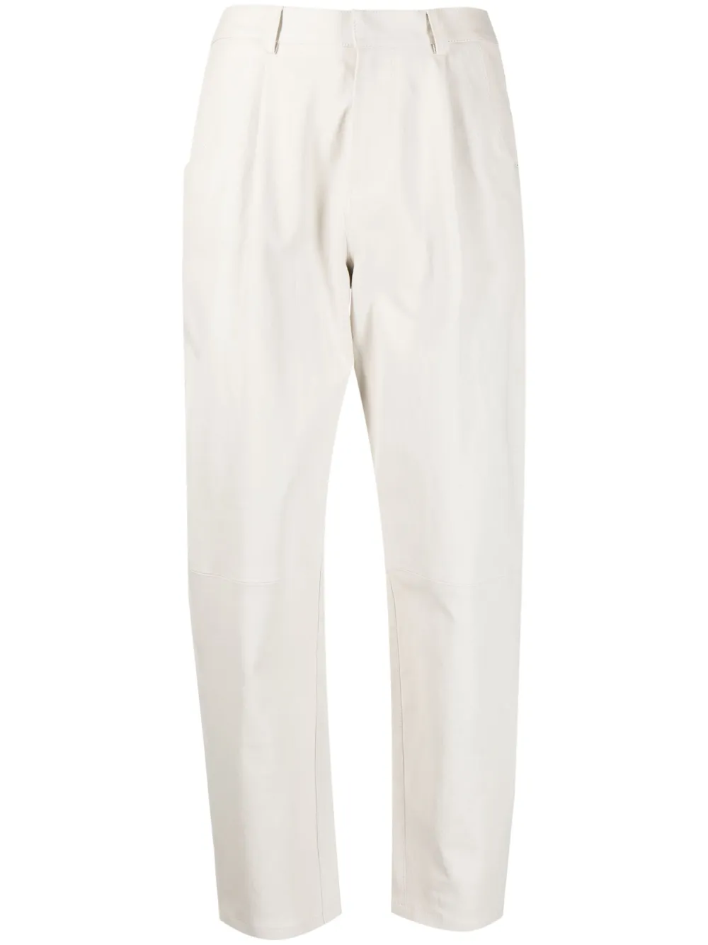 Inès & Maréchal straight-leg leather trousers