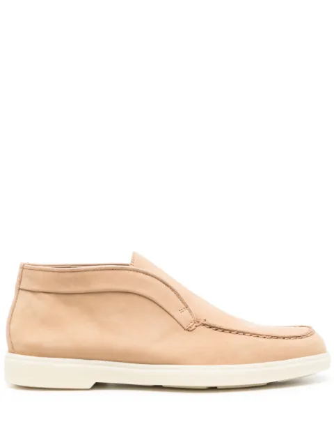 Santoni ankle-length leather loafers