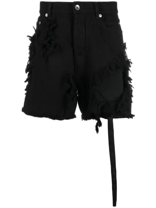 Short en jean à effet usé - Rick Owens DRKSHDW - Modalova