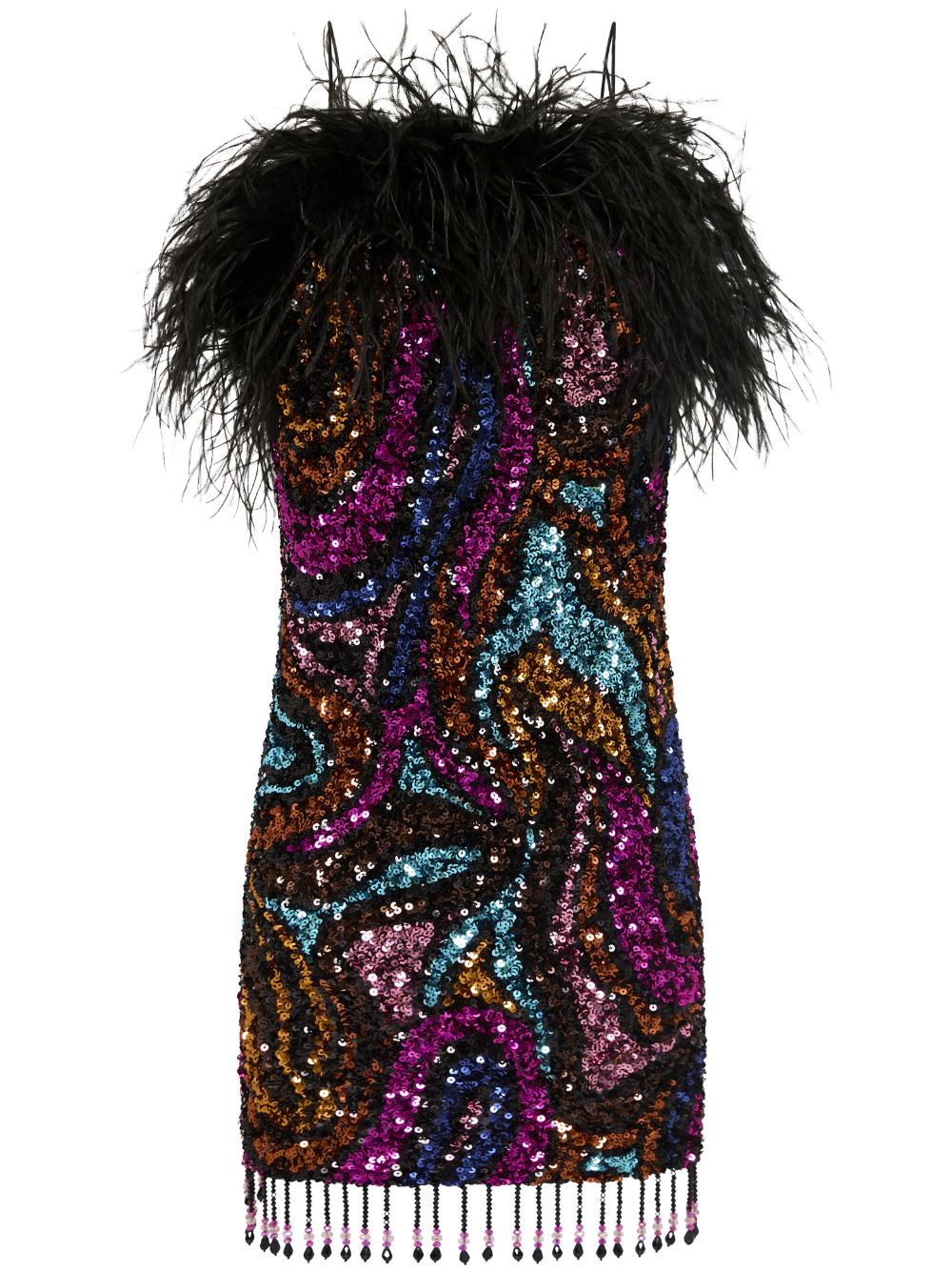 rebecca vallance robe courte kiki à sequins - multicolore