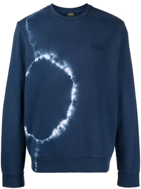 A.P.C. embroidered-logo tie-dye pattern jumper