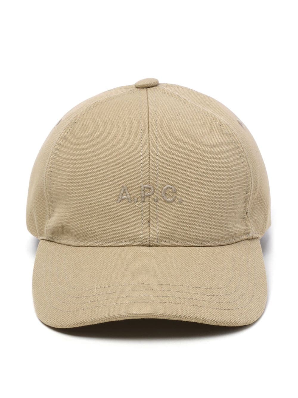 Shop Apc Charlie Logo-embroidered Baseball Cap In Nude