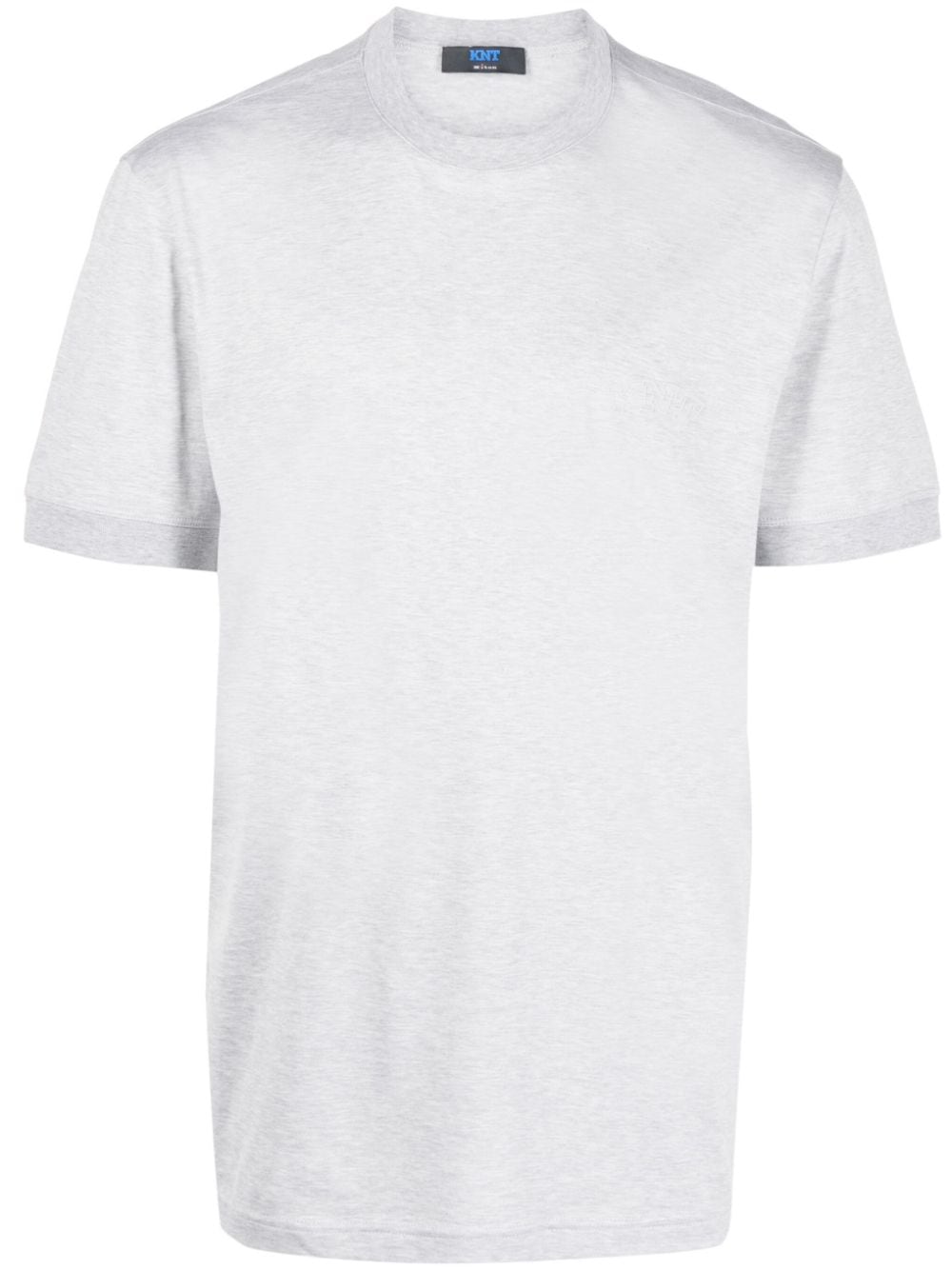 Kiton rubberised-logo short-sleeve cotton T-shirt - Grey